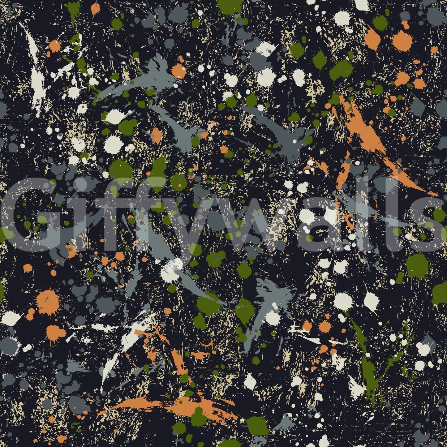 A detail of the brushstrokes and tones in the design.

