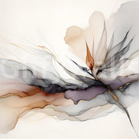 Deep-toned mural featuring Bird of Paradise silhouettes.

