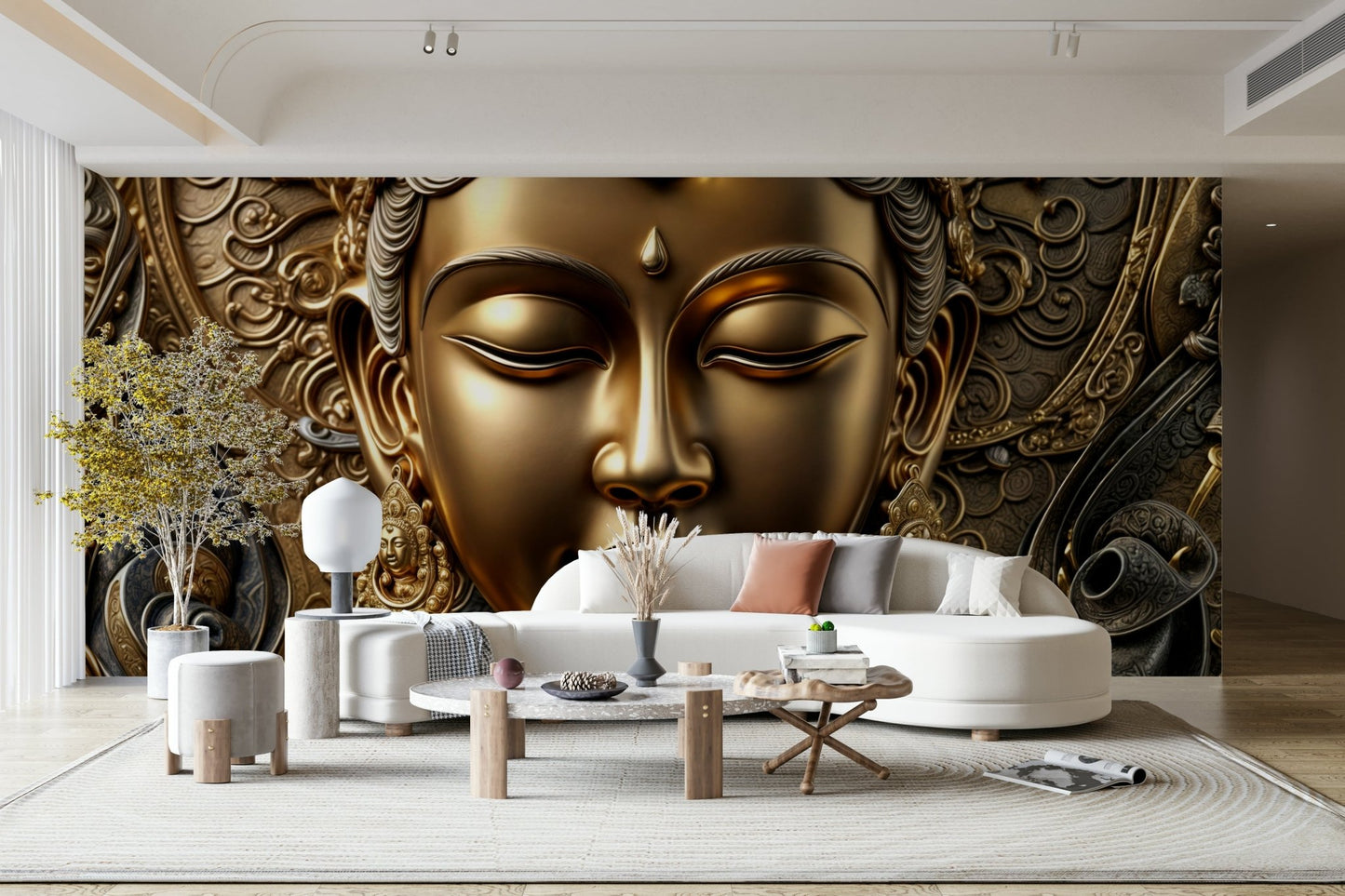 The composition is balanced and restful.

