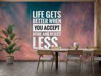 Inspiring quote on a dreamy mural backdrop
