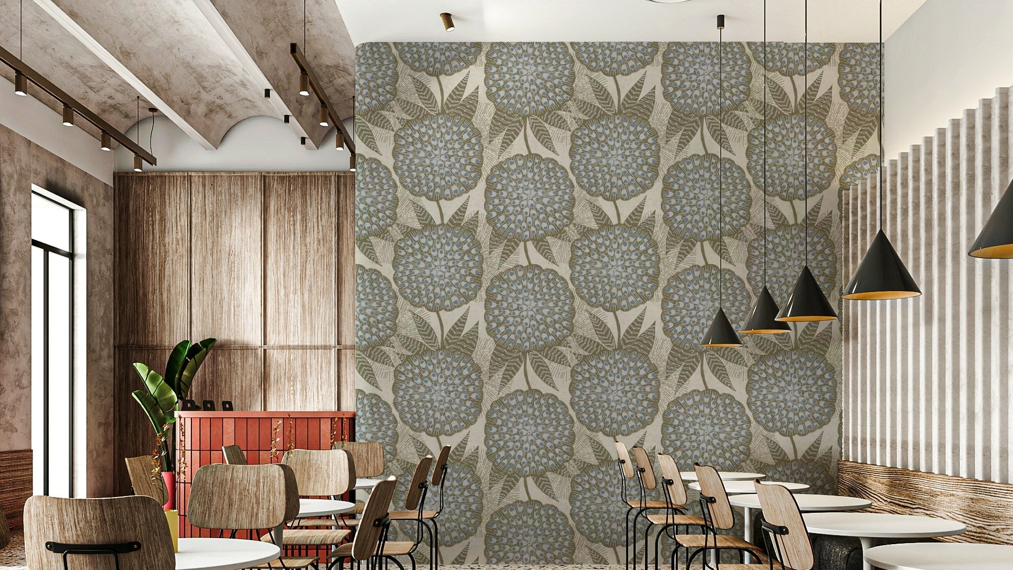 Intangible marigold mural wallpaper, GD2509