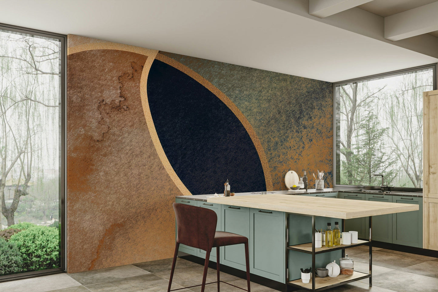 A classic abstract design wallpaper for walls.


