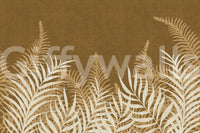 Intense Golden Jungle mural, decorative desert palm look.