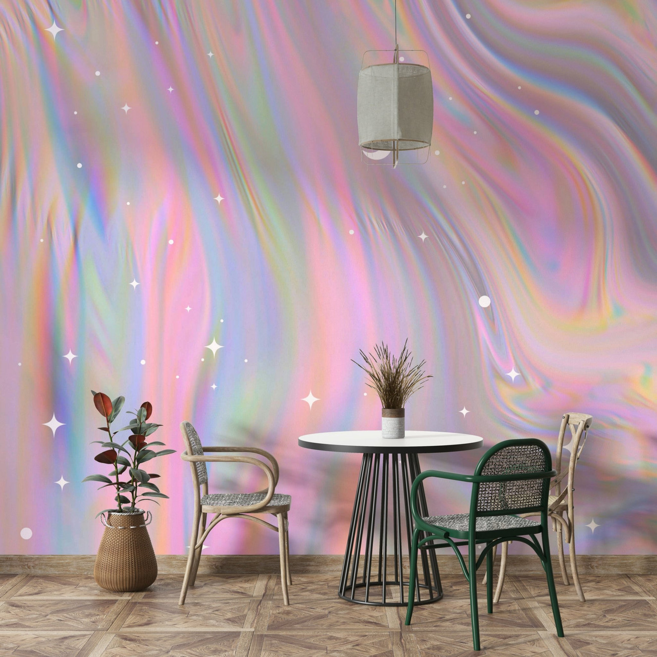 Iridescent Motiv wall mural

