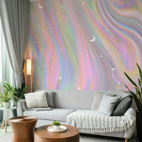 Iridescent tones on wall mural, GD921