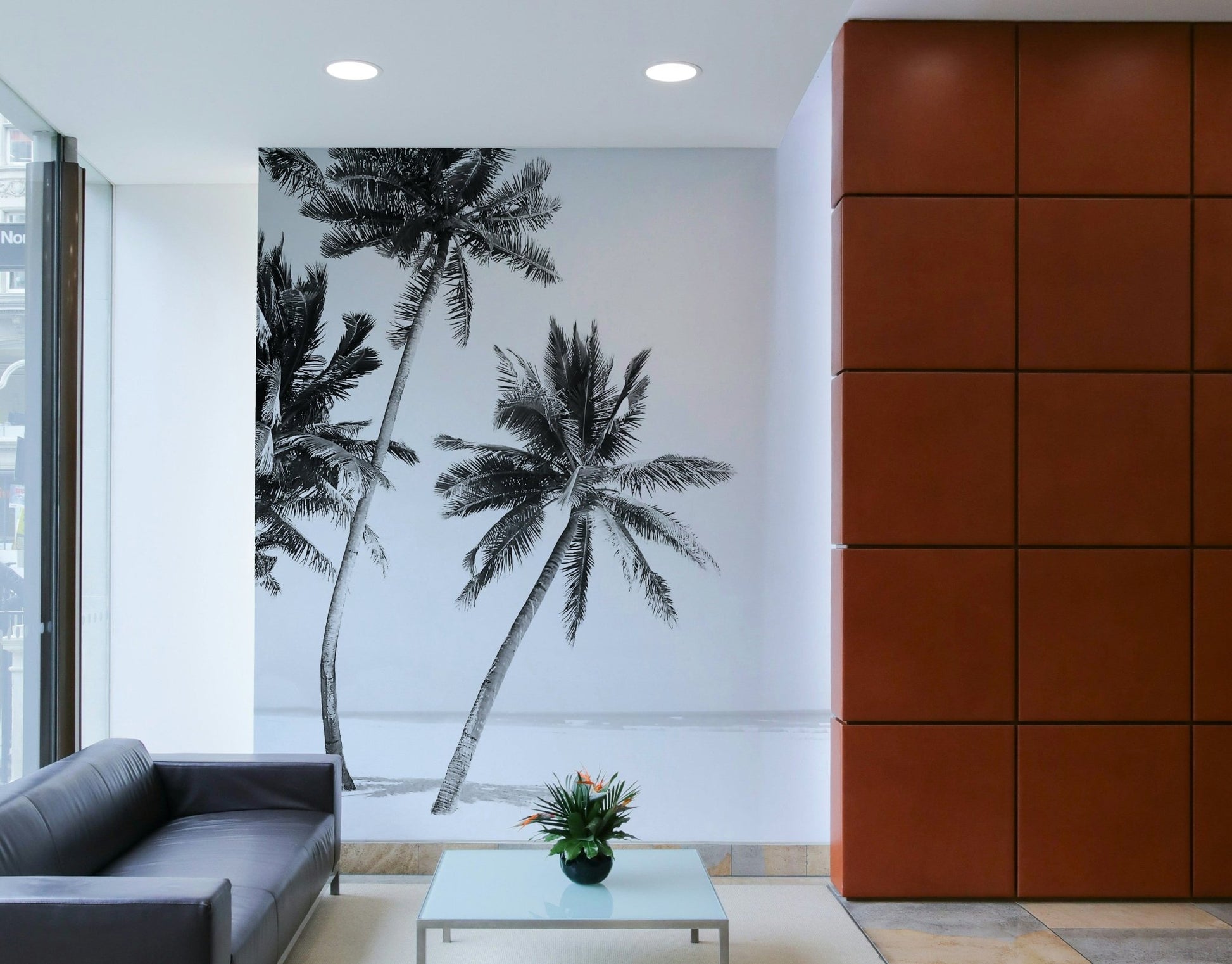 Palm tree beach island design

