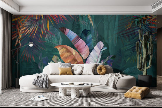 Island Breeze Leaf Extravaganza Wall Mural B495