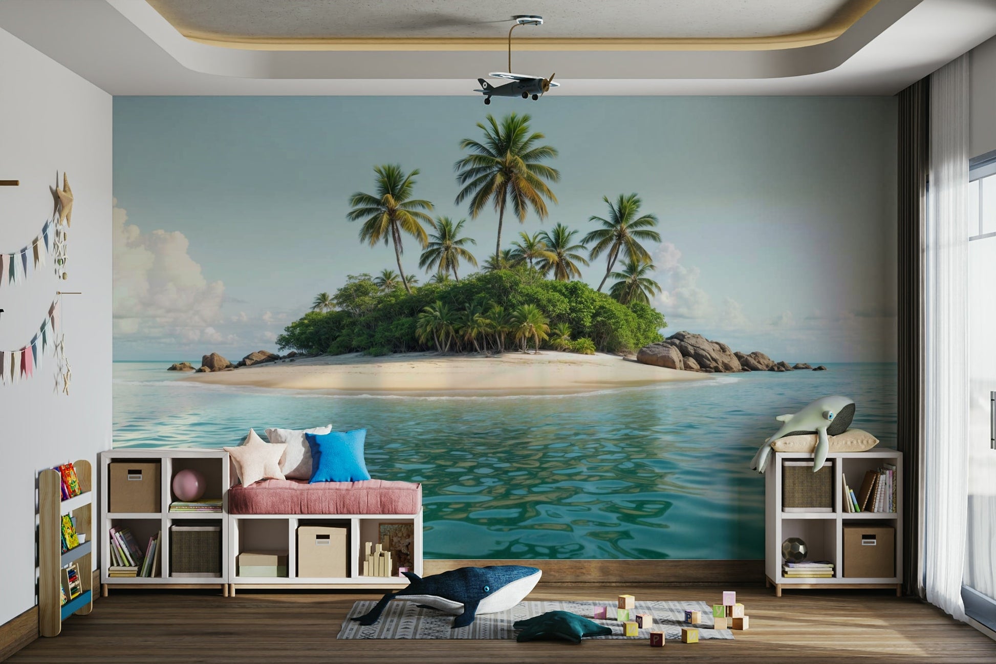 The light is soft and hazy, creating a dreamy feel.

