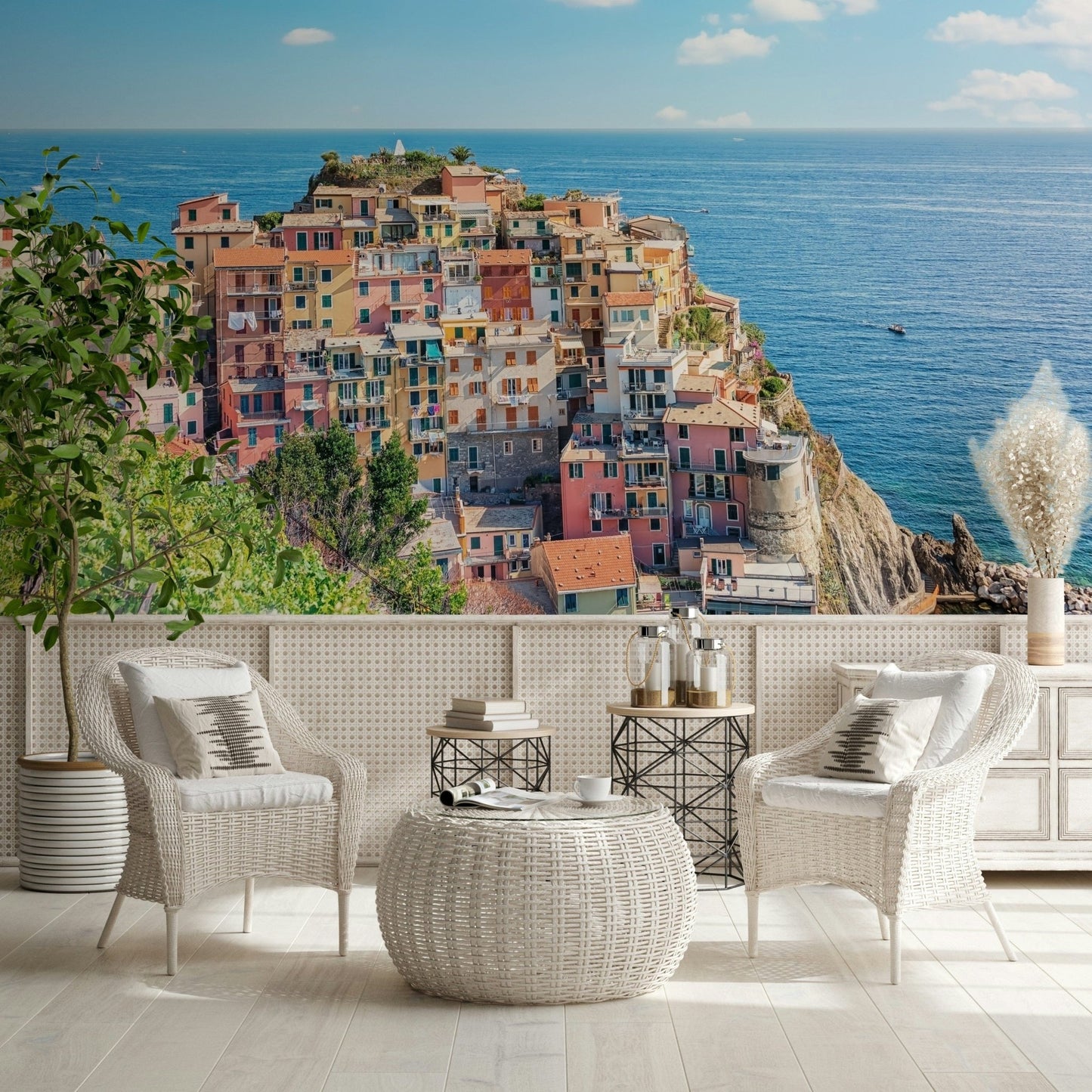 Italian Coastline Charm Wall Mural
