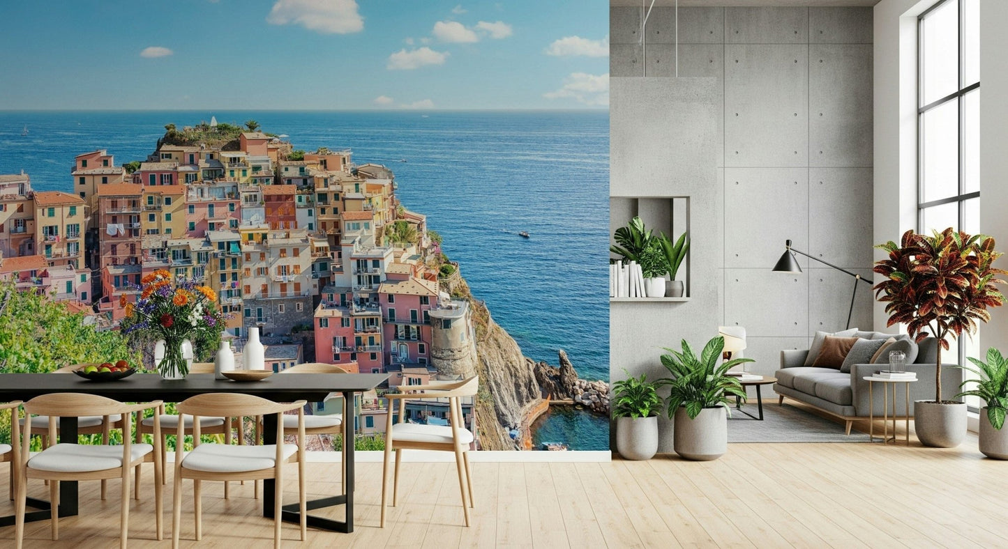 Italian Coastline Charm Wall Mural
