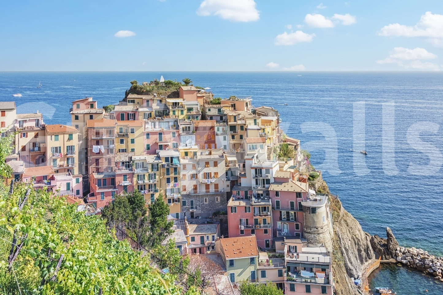 Italian Coastline Charm Wall Mural