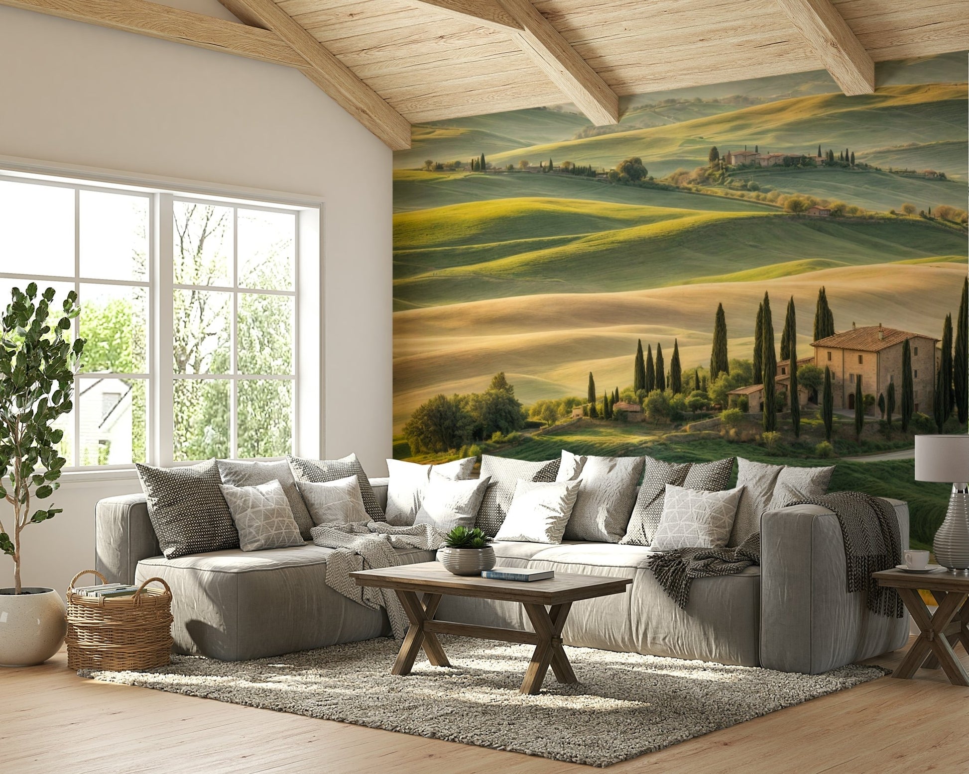 Golden fields of Italy countryside

