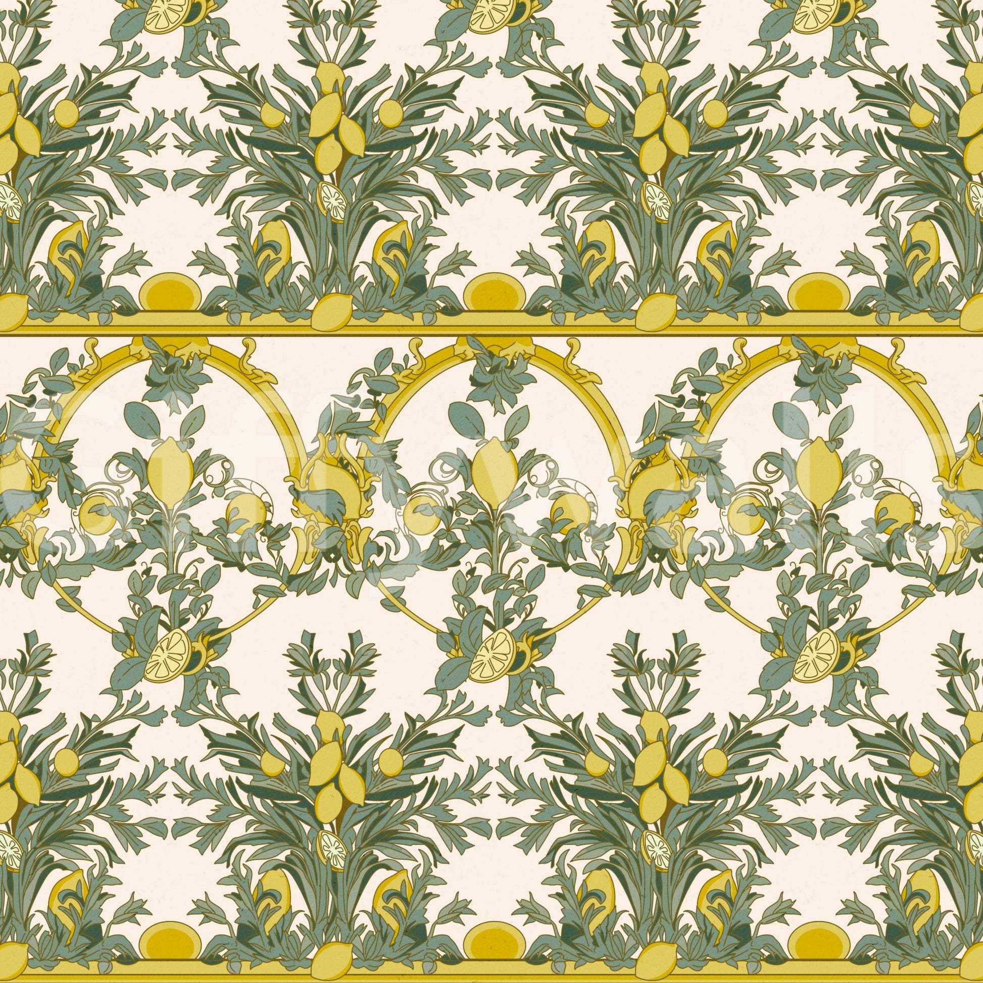 Italian Grotesque with Lemons Wallpaper⁠ GD3984
