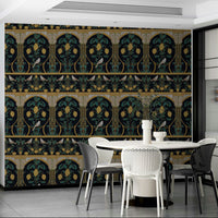 Italian Lemon Garden Mediterranean Elegant Night  Wallpaper⁠
