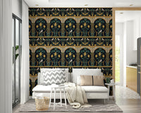 Italian Lemon Garden Mediterranean Elegant Night  Wallpaper⁠