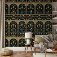 Italian Lemon Garden Mediterranean Elegant Night  Wallpaper⁠