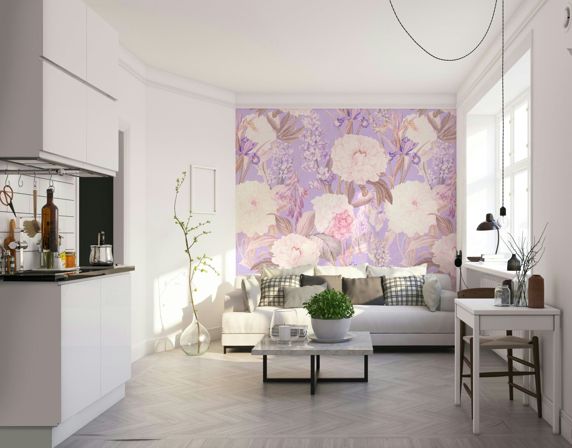 Large scale Ixia wall mural

