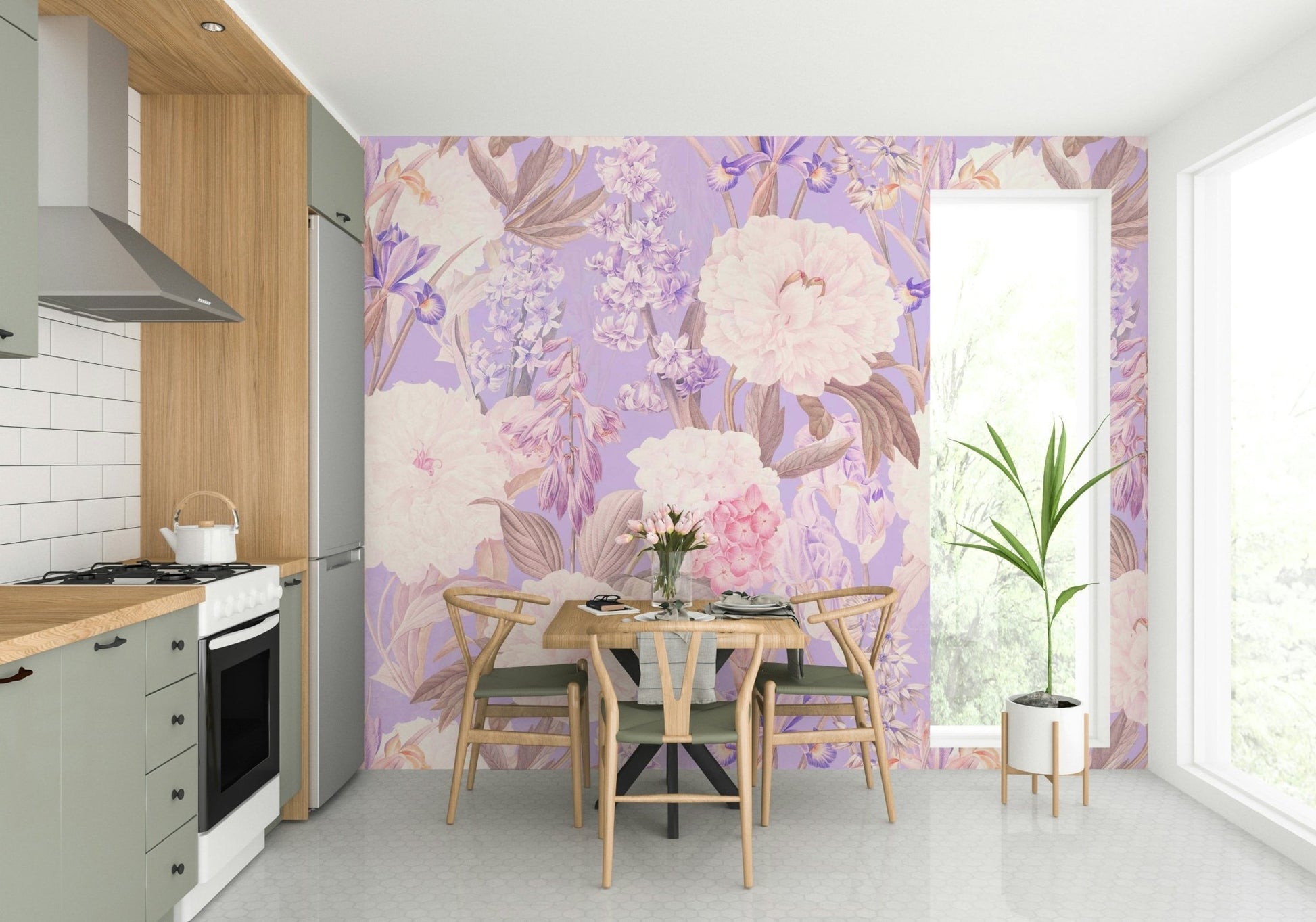Delicate pink wall mural

