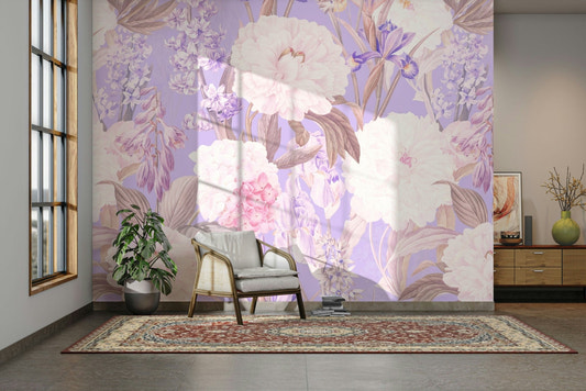 Soft peony pattern wallpaper

