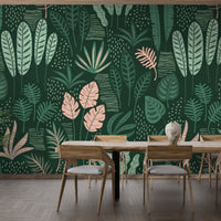 Lush Jade Green Foliage Wall Mural
flowers-20