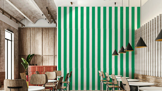Jade Green Stripes Wallpaper for Classic Interiors, GD1827