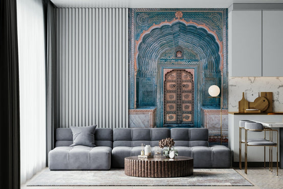 Jaipur Archway Wall Mural with royal Rajasthani architecture GD7361
