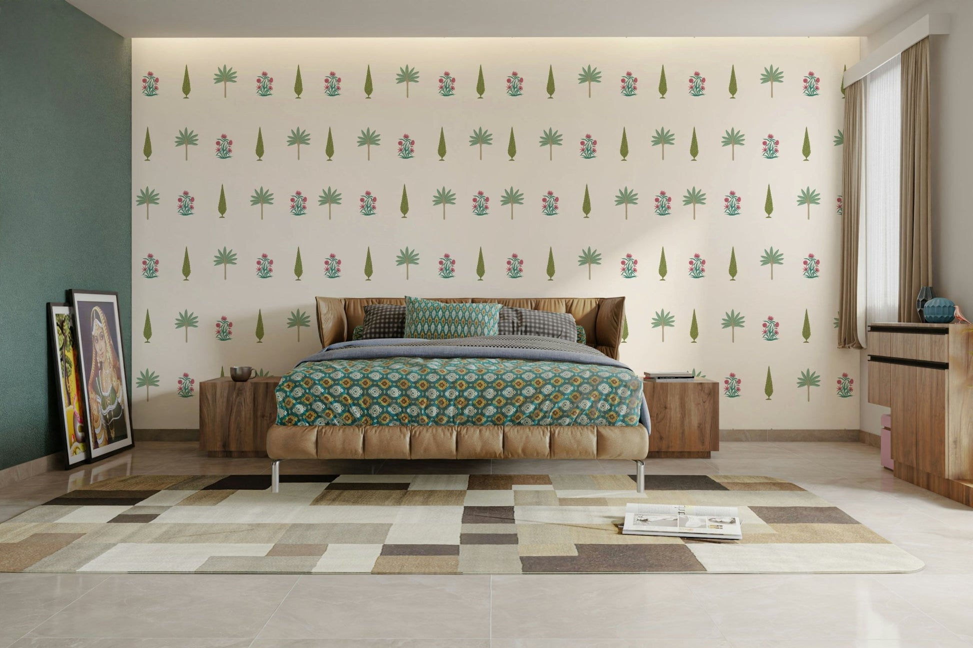 The design has a beautiful, artistic aesthetic.

