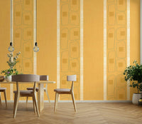 Frame lines wallpaper golden ochre tones, GD1052