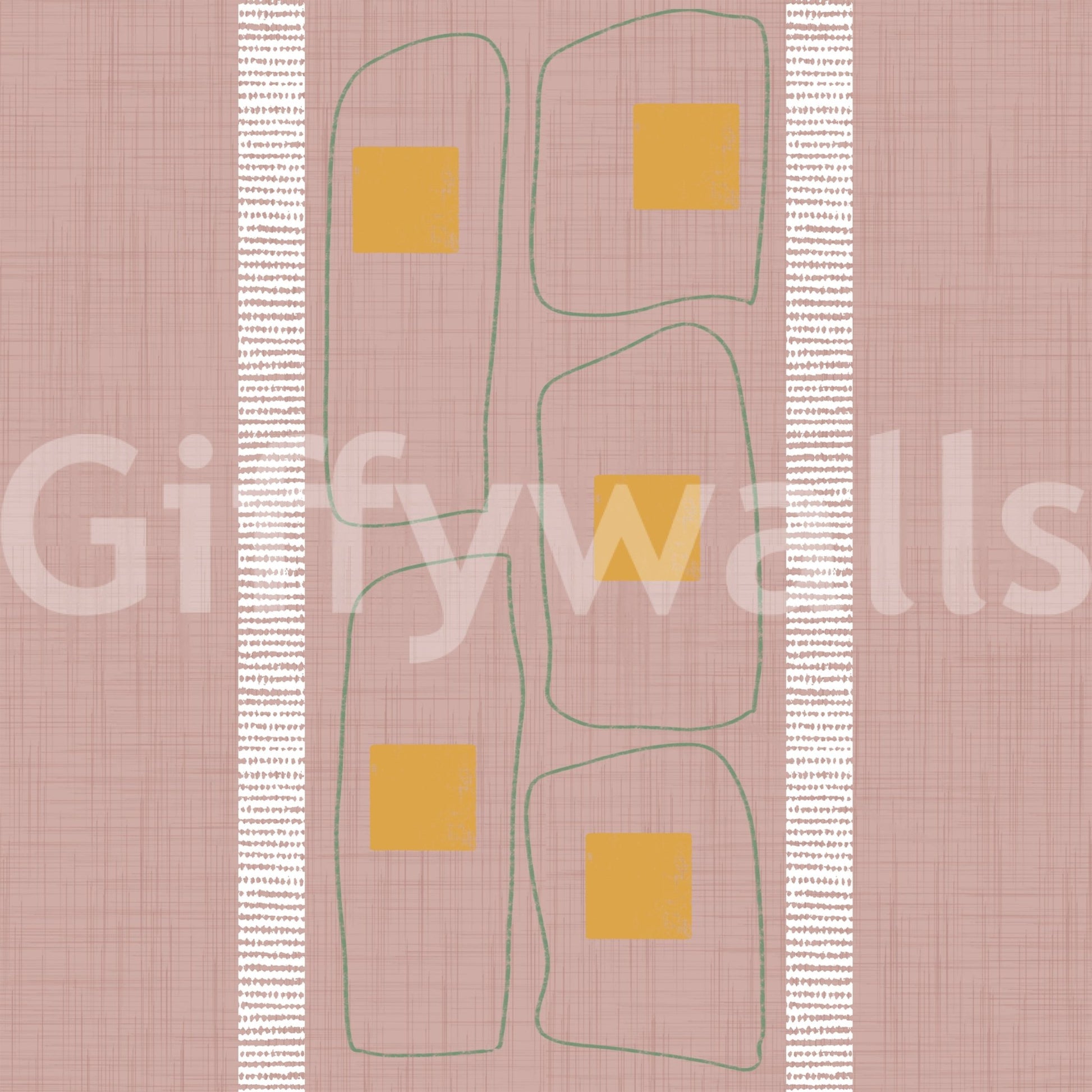 Japandi mauve striped wallpaper design

