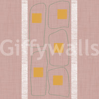 Japandi mauve striped wallpaper design

