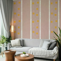 Japandi frame lines wallpaper mauve shade

