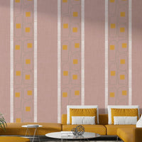 Japandi wallpaper with mauve stripes


