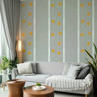 Soft Japandi wallpaper with frame lines

