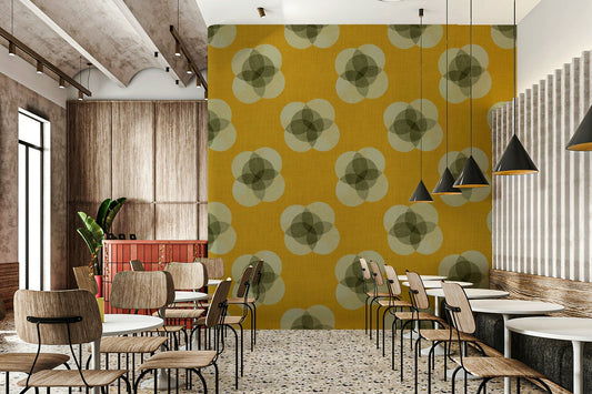 A serene linen texture wall mural for minimalist decor., GD5411