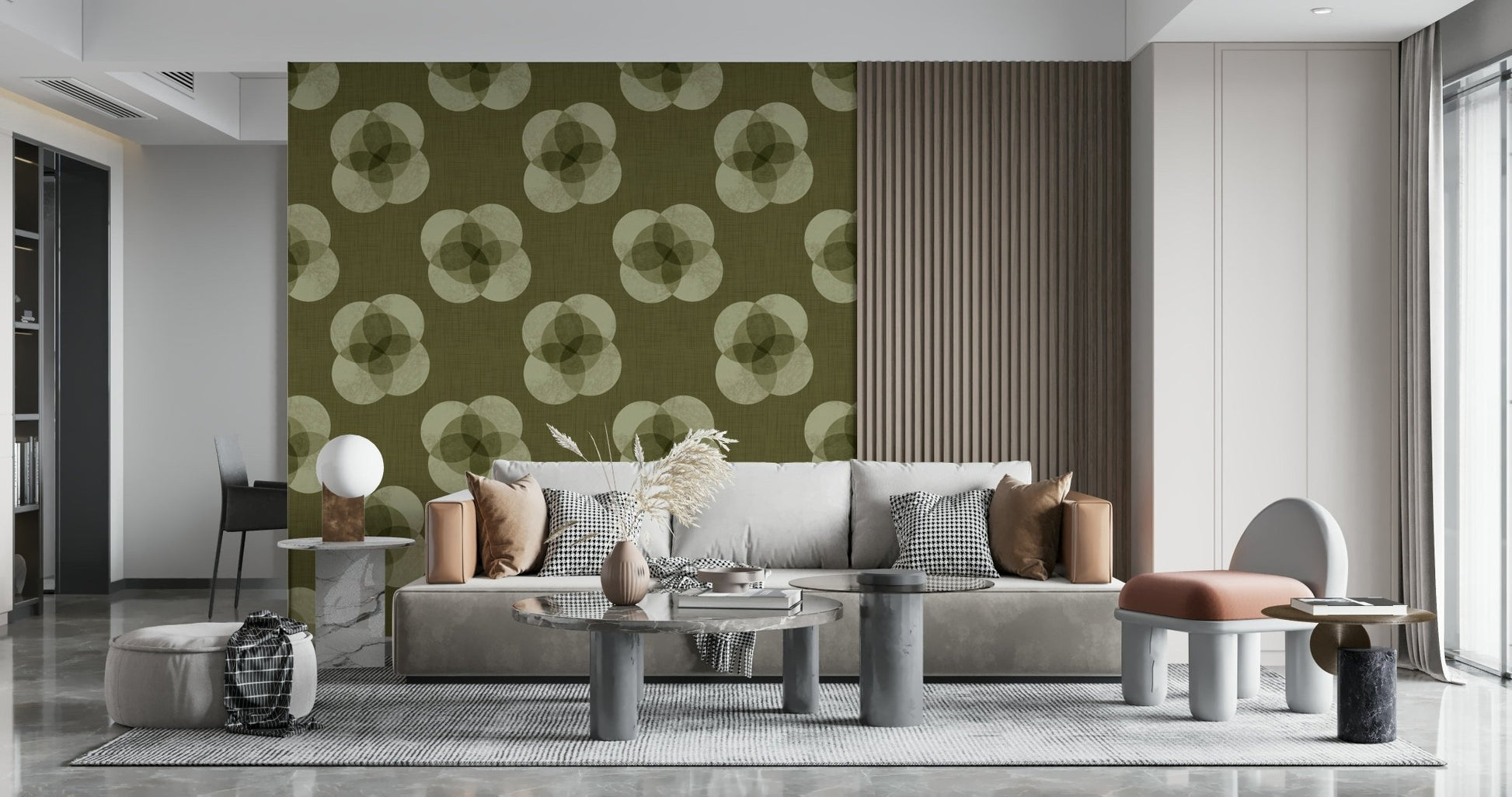 An artistic nature inspired mural for home decor.