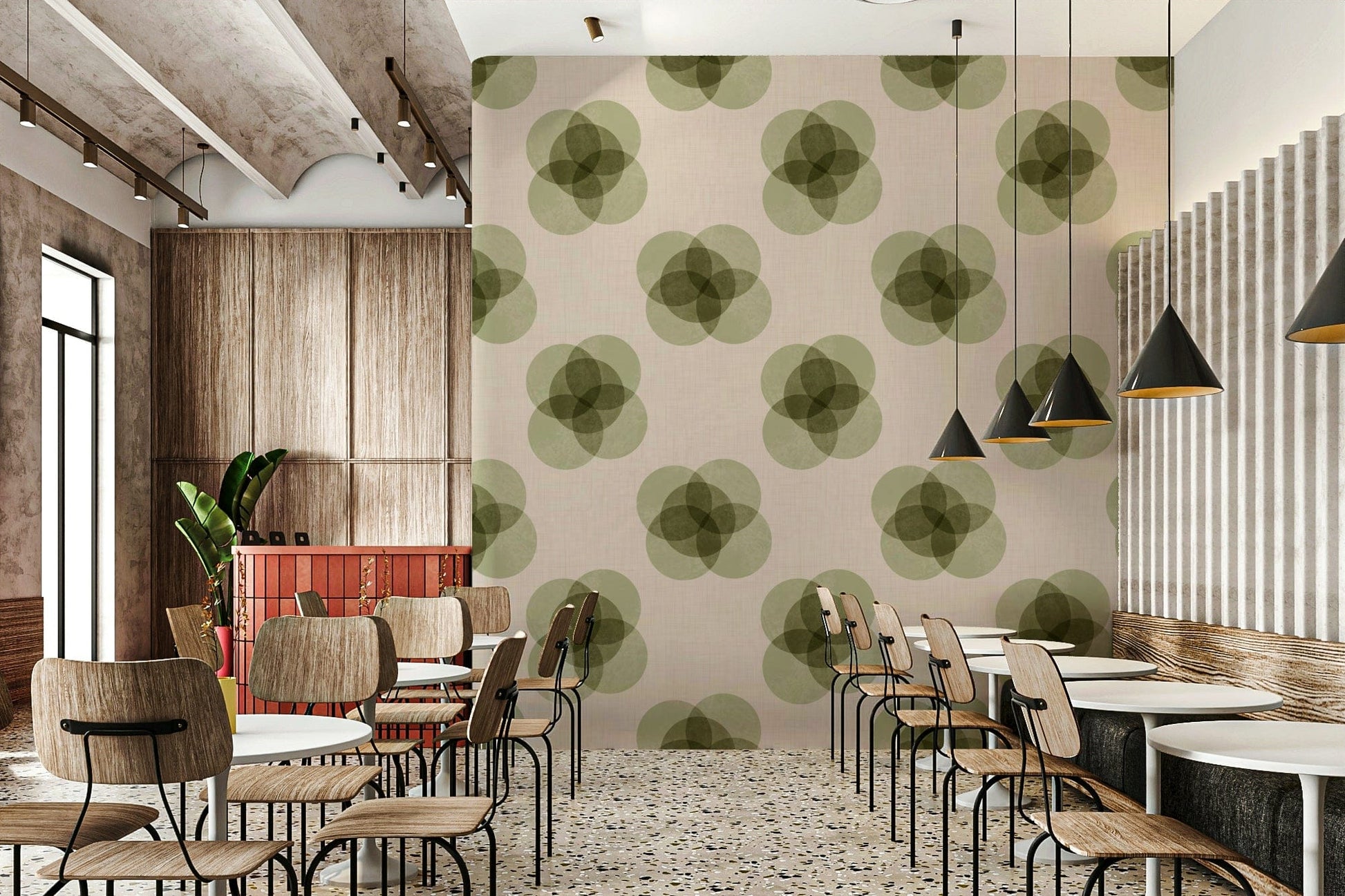 An artistic nature inspired mural for home decor.