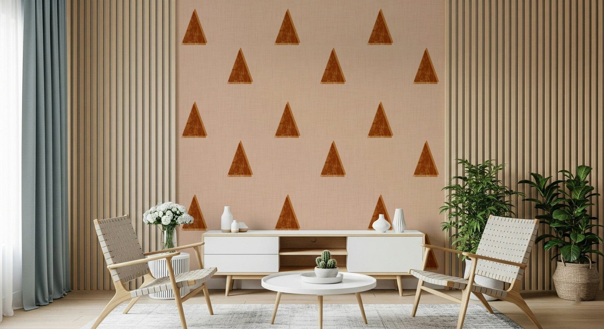 An artistic nature inspired mural for home decor.