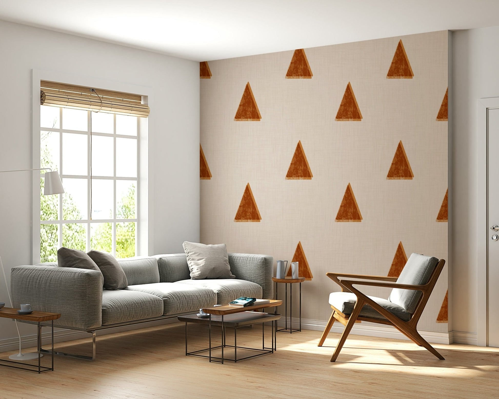 An artistic nature inspired mural for home decor.