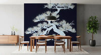Dining room finished off with the navy and silver pine wall mural at full scale
GD9498