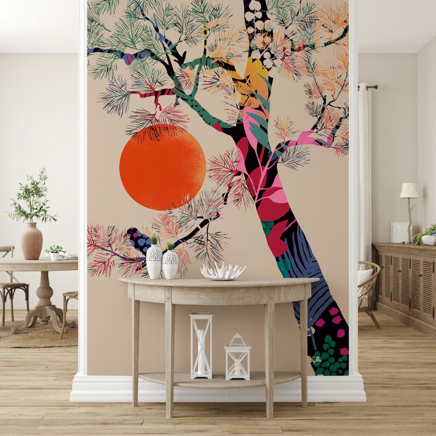 Japanese Summer wall mural for a peaceful meditation room.