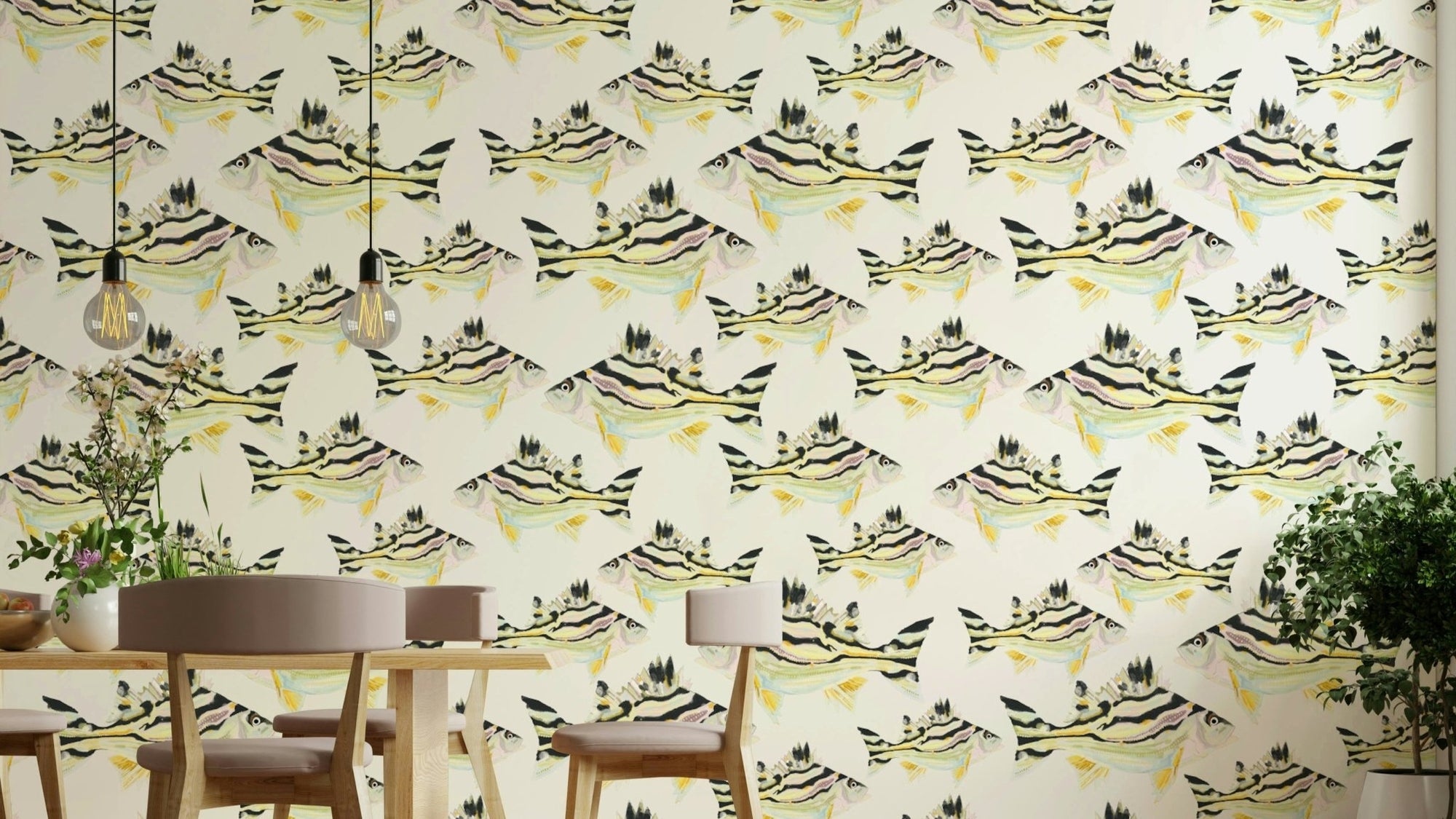 Artistic Jarbua - The Fish wallpaper for dynamic rooms, GD2111