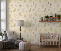 Soft botanical wallpaper in Jardin des Fleurs flower pattern⁠GD9208
