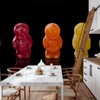 Kitchen dining setup with Jelly Babies Wall Mural and playful candy visuals, GD8629