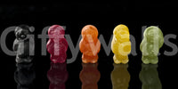 Jelly Babies Wall Mural with colorful candy figures lined against dark background, GD8629