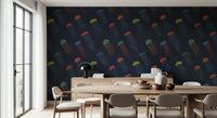 Deep sea Harmony wall mural for a basement media room or home cinema.