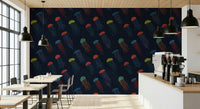 Harmony wall mural style with ocean motifs in a contemporary kids room.