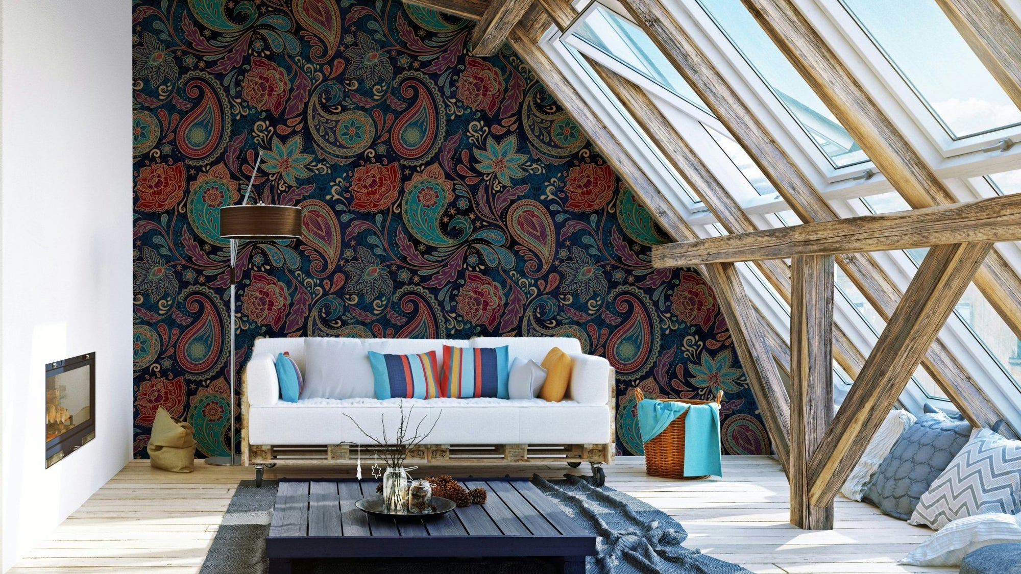 A luxurious wallpaper with an intricate, paisley design. GD4357

