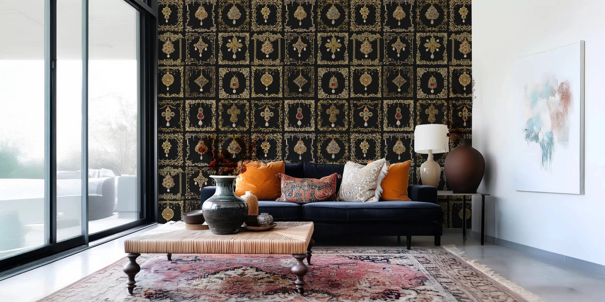 Jeweled Baroque Elegance Wall Mural