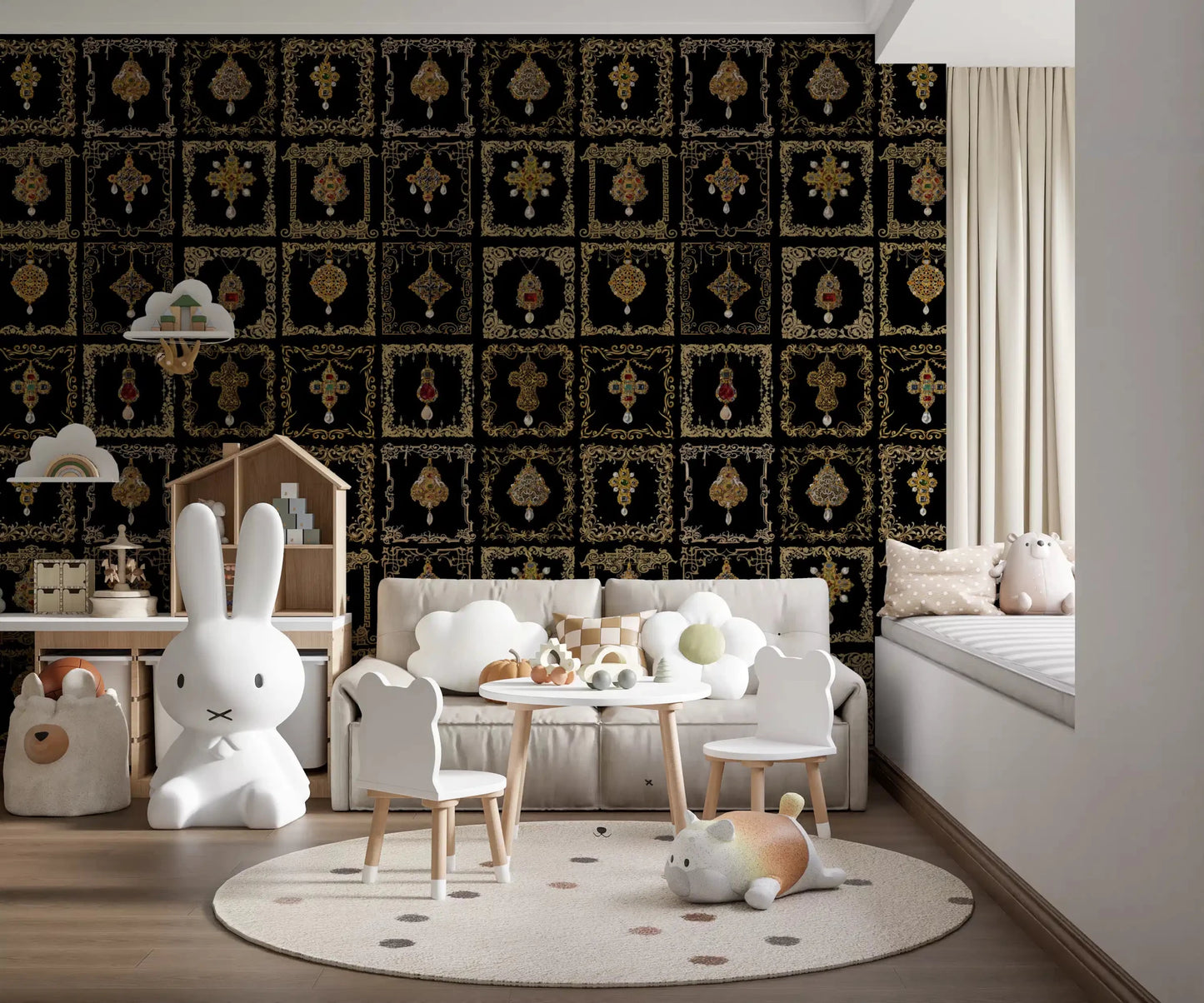 Jeweled Baroque Elegance Wall Mural