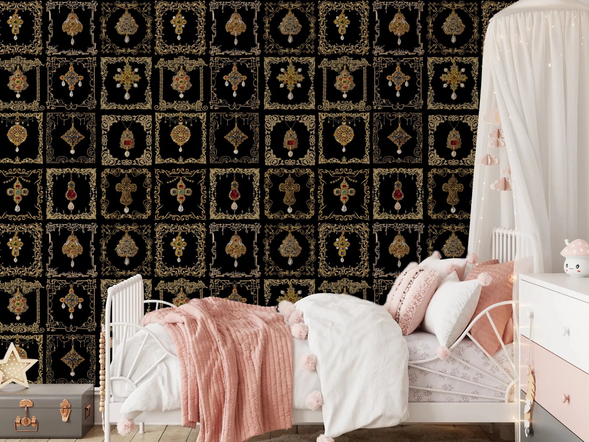 Jeweled Baroque Elegance Wall Mural